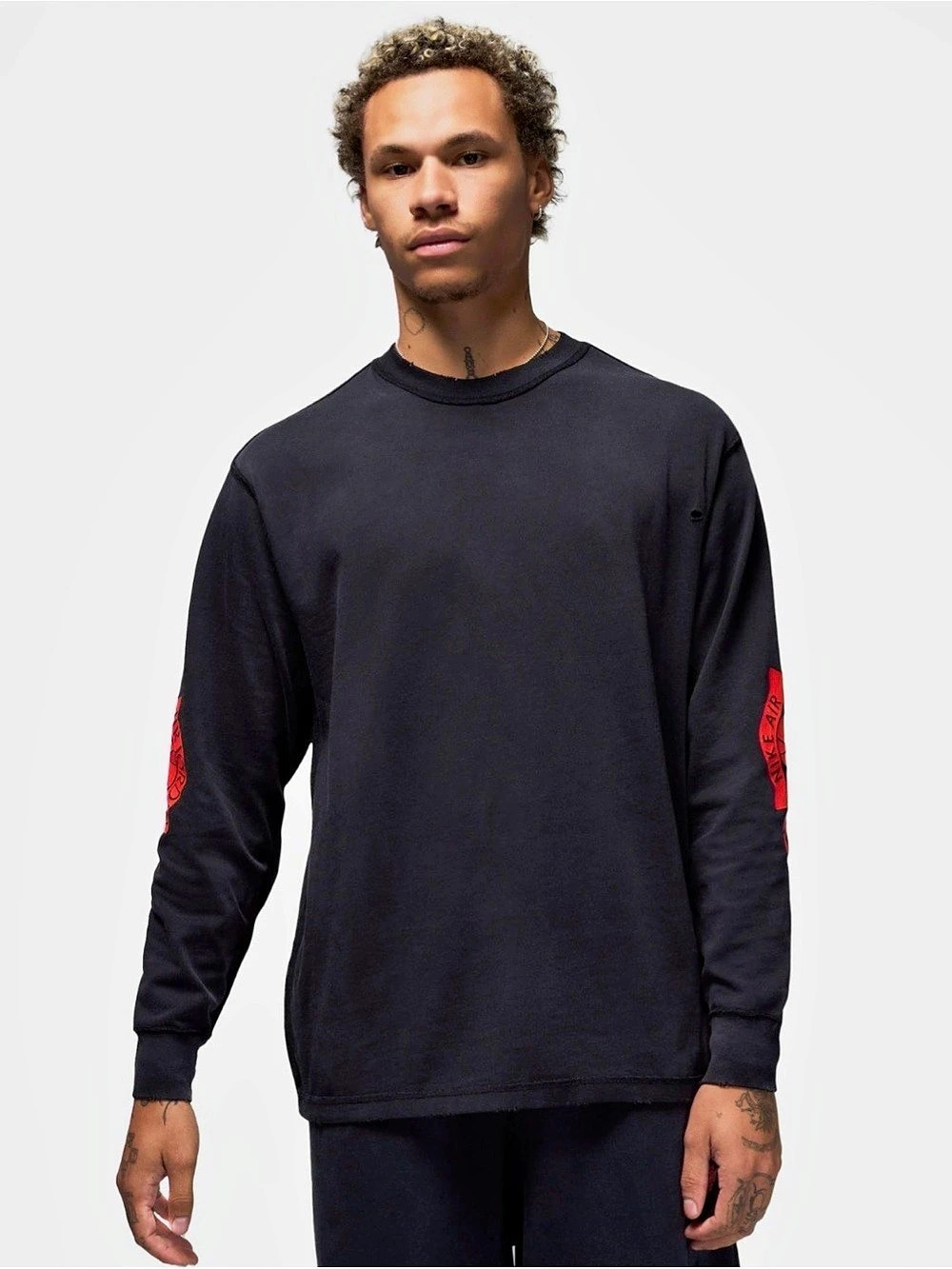 Jordan rare air Men's Black & Red Long Sleeve Top